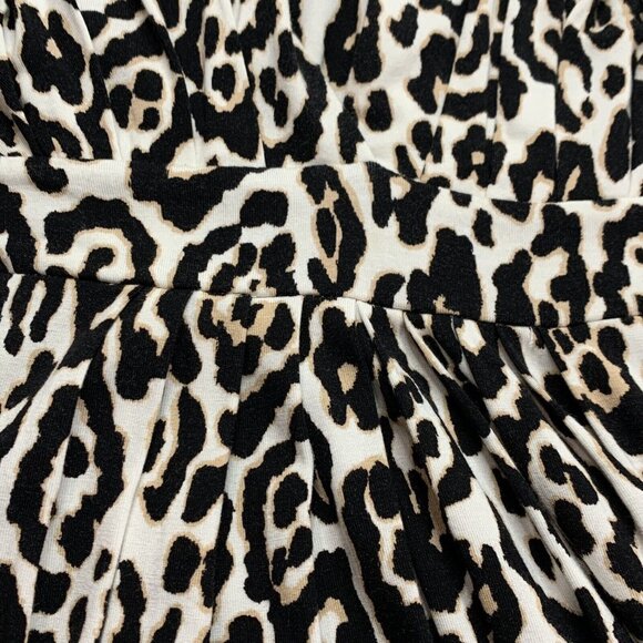 Tart Women's Flowy Leopard Animal Print V-Neck Empire Stretch Maxi Dress Size S - Picture 4 of 8